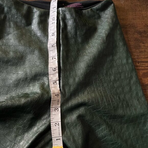 Commando Faux Leather Animal print Legging in moss snake green small slimming - Picture 8 of 11